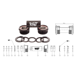 BOITIER DE PEDALIER EURO RANT BANG UR 19 MM NOIR